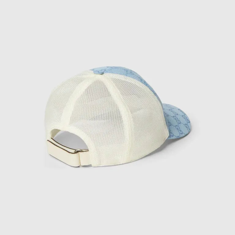 Casquette Toile GG bleu clair et blanc