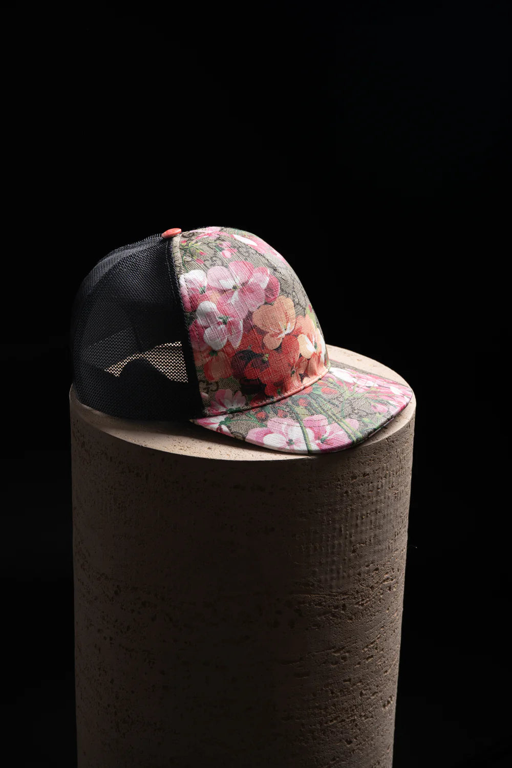 Casquette GG Fleurs Rose