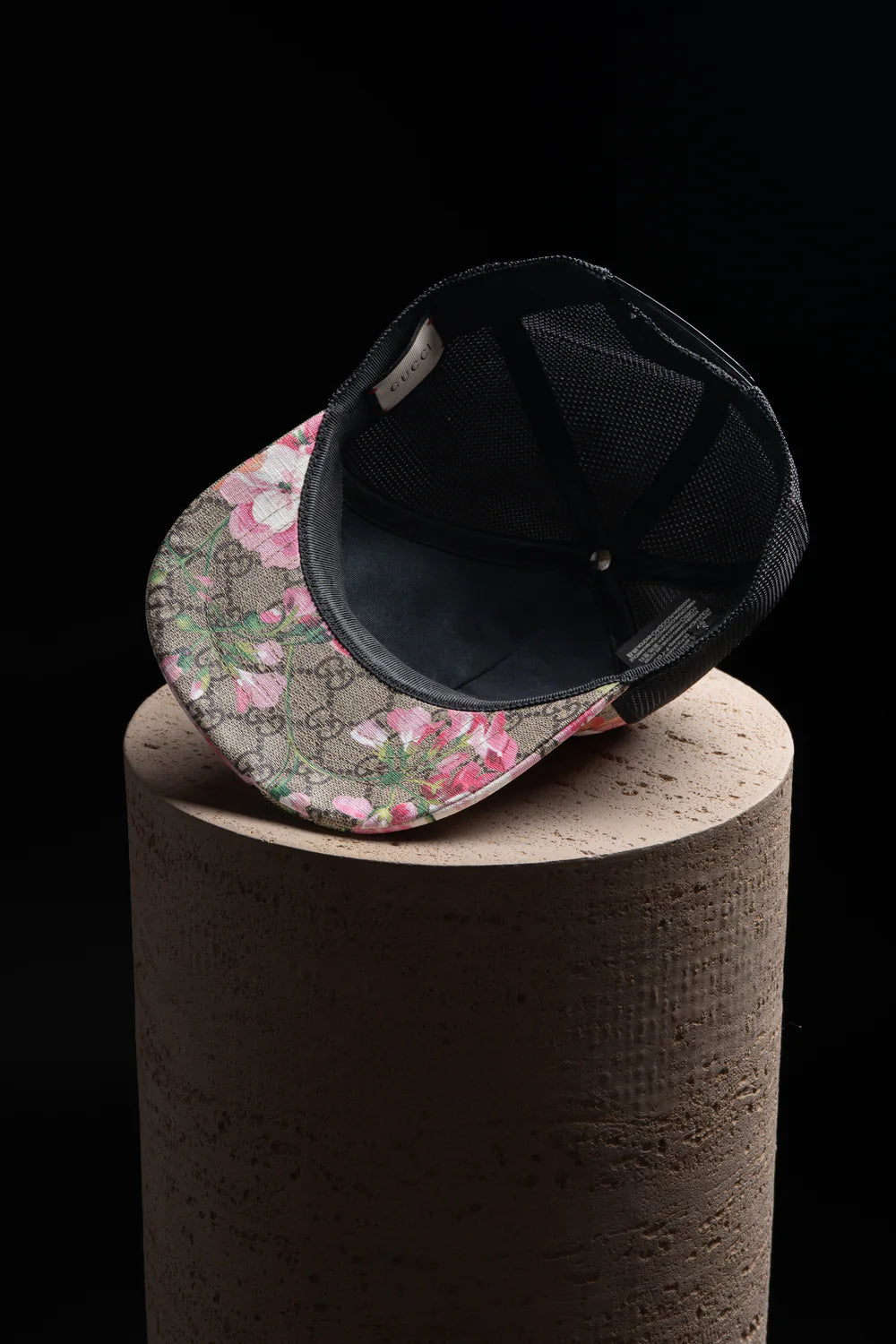 Casquette GG Fleurs Rose