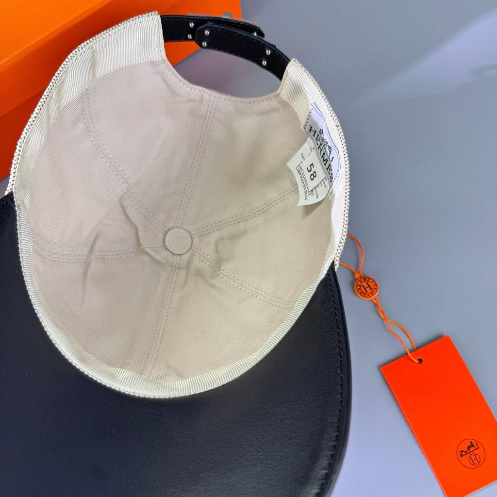 Casquette HRMS à visière effet cuir