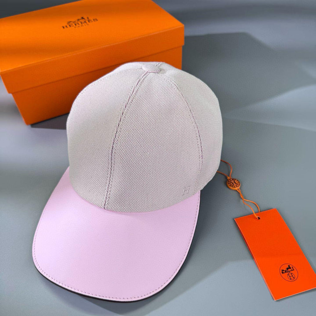 Casquette HRMS à visière effet cuir