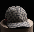 Casquette de baseball en toile GG Gris avec bande