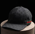 Casquette de baseball GG noir toile bande