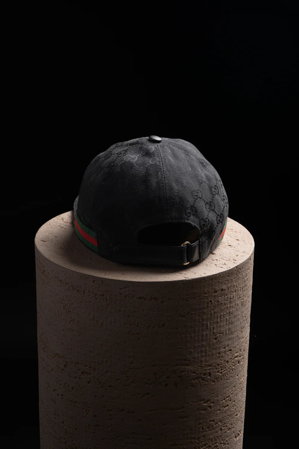 Casquette de baseball GG noir toile bande